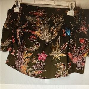 Sandro Green and Red Patterned Top